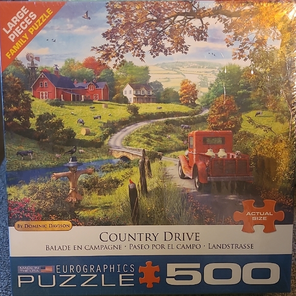 New in box! Eurographics Country Drive Puzzle 500 Pieces large - Picture 1 of 4